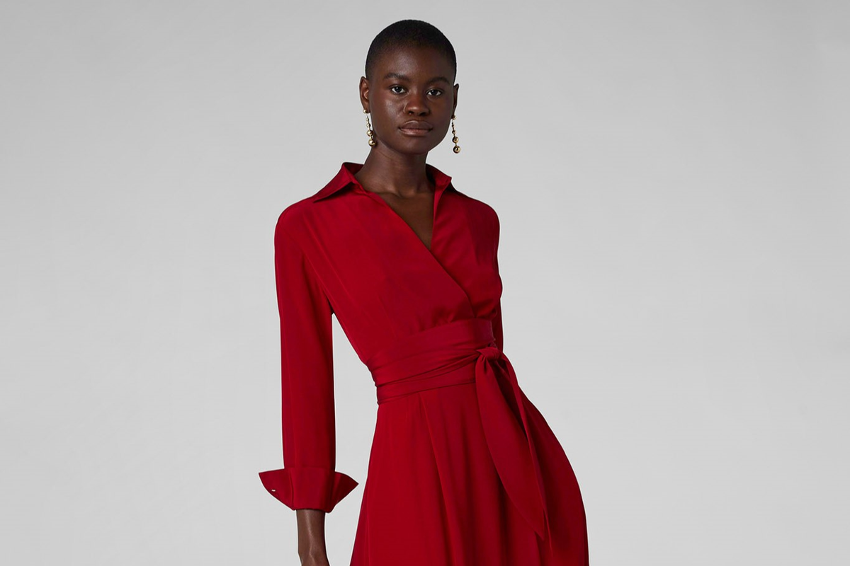 womens dress vest Women's Retro Polka Dot V Neck Short Sleeve Ruffle Wrap Midi Dress, Red / S main image 0