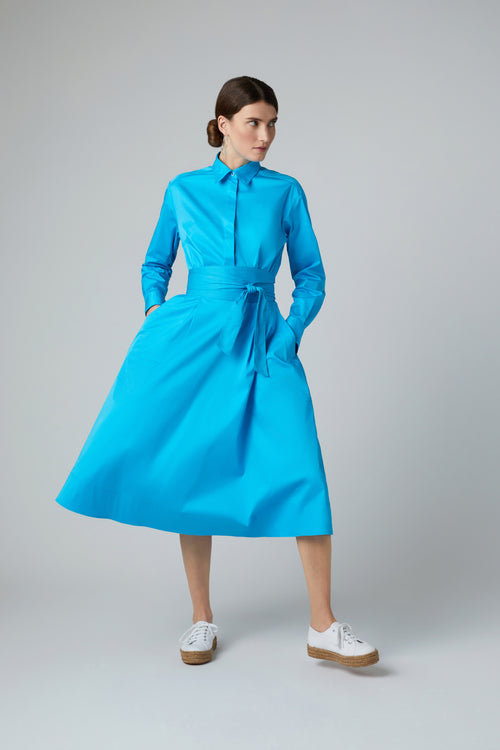 Taffeta Shirtdress With Beaded Placket in 2024 | Tea length dresses,  Classic shirt dress, Beautiful dresses