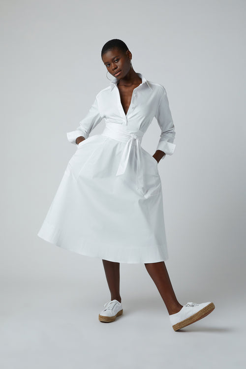 Work Outfit Idea: A Shirtdress, a Skirt, and All-Business Heels | Glamour