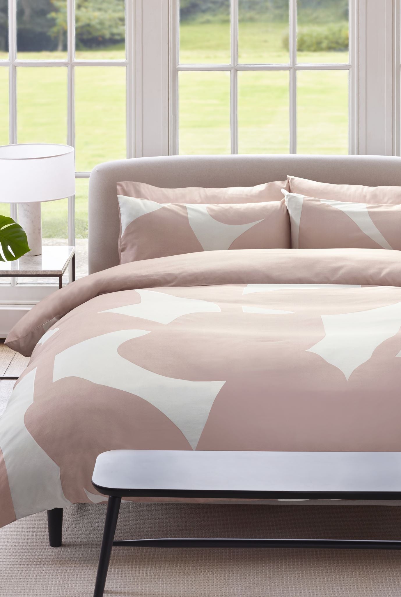 Funda Nórdica Floral De Algodón Satén De 300 Hilos