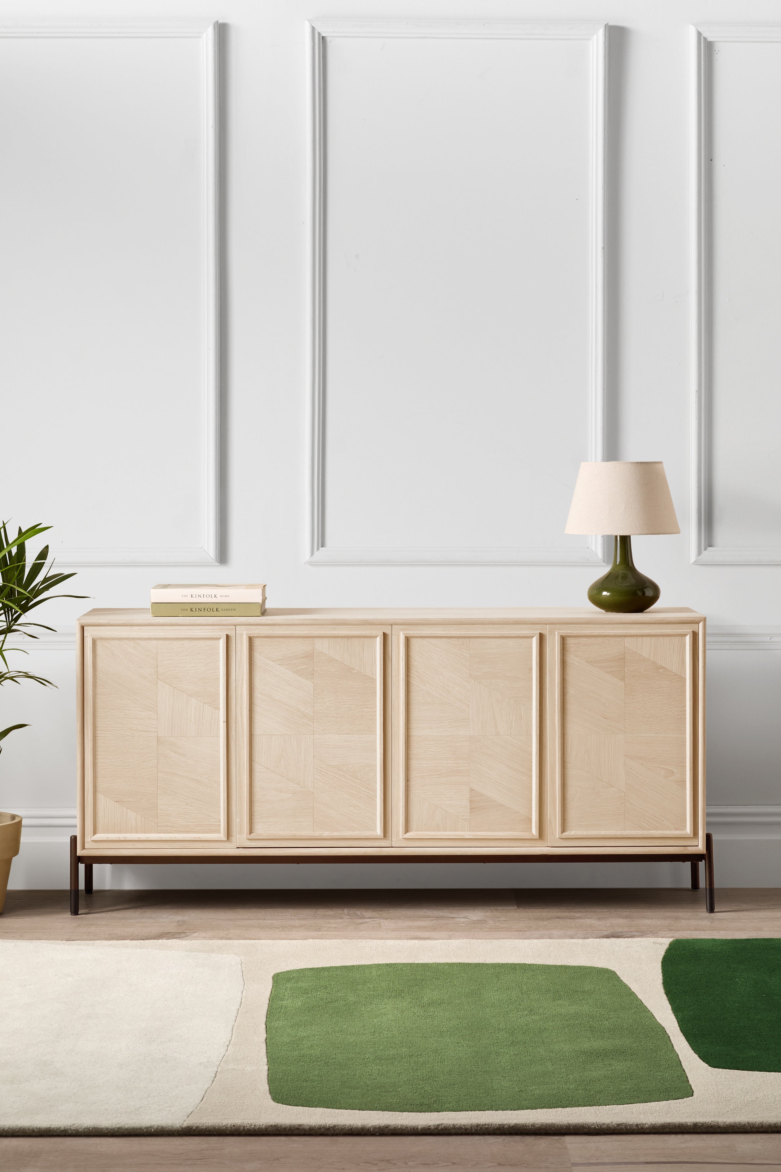 Aden White Washed Oak Large Sideboard