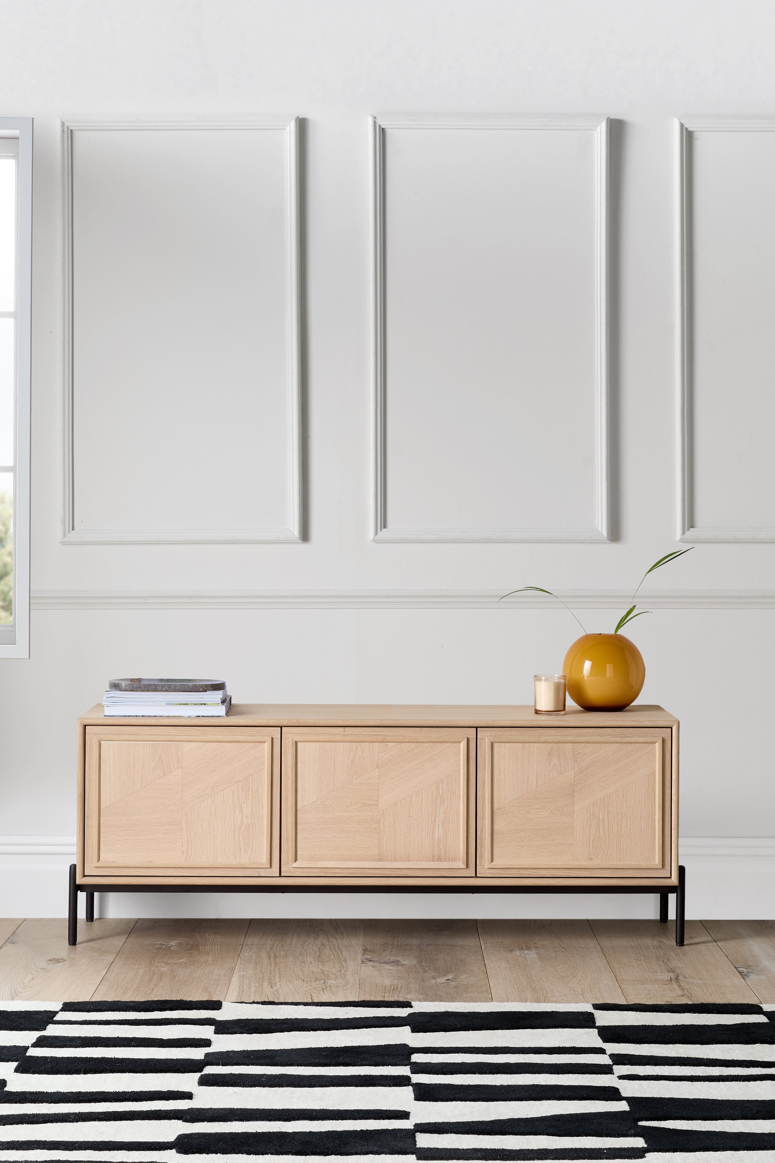 Aden White Washed Oak TV Unit