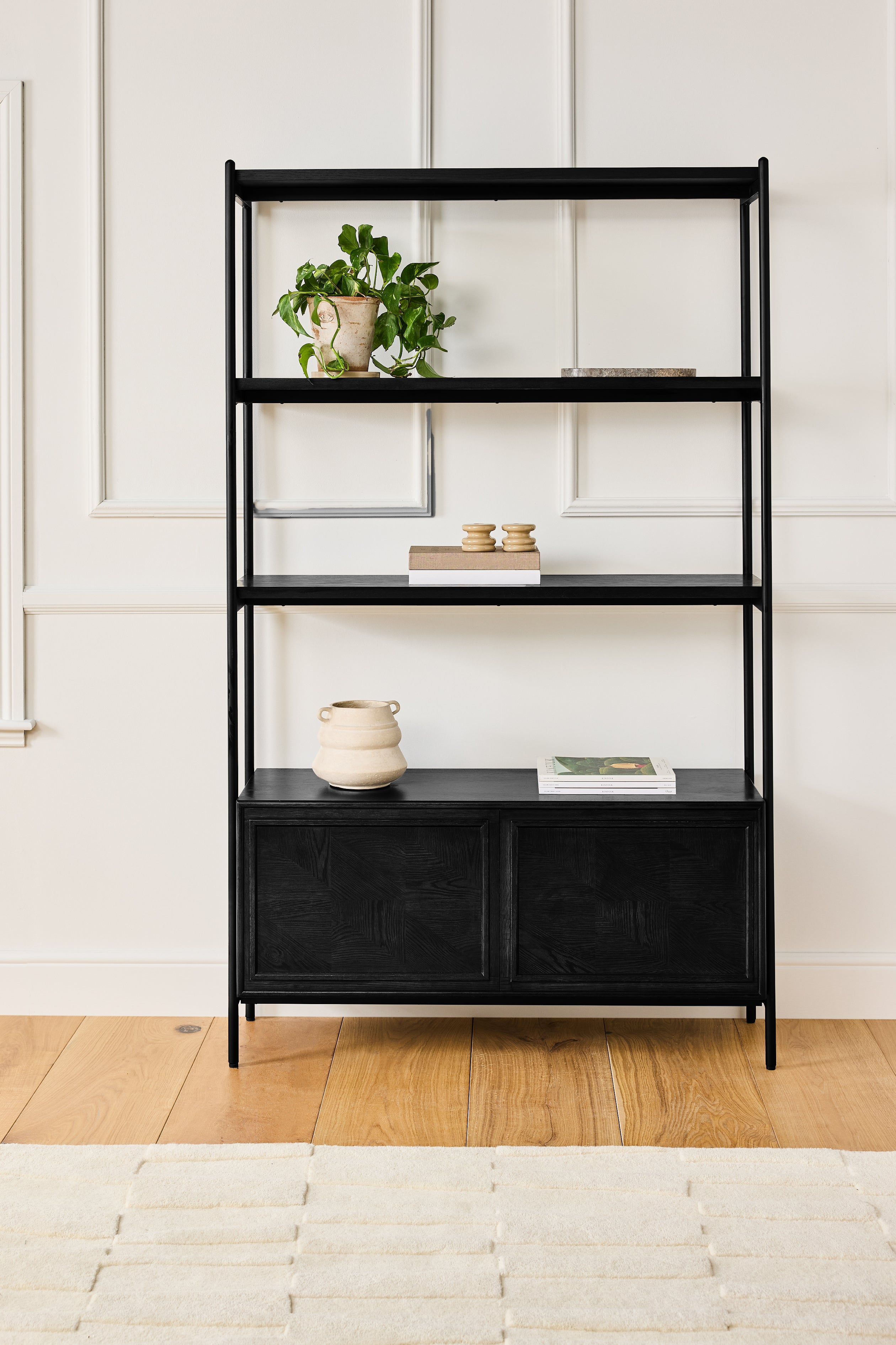 Aden Dark Oak Shelving Unit